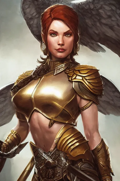 Image similar to amazon valkyrie athena, d & d, fantasy, portrait, highly detailed, headshot, digital painting, trending on artstation, concept art, sharp focus, illustration, art by artgerm and greg rutkowski and magali villeneuve