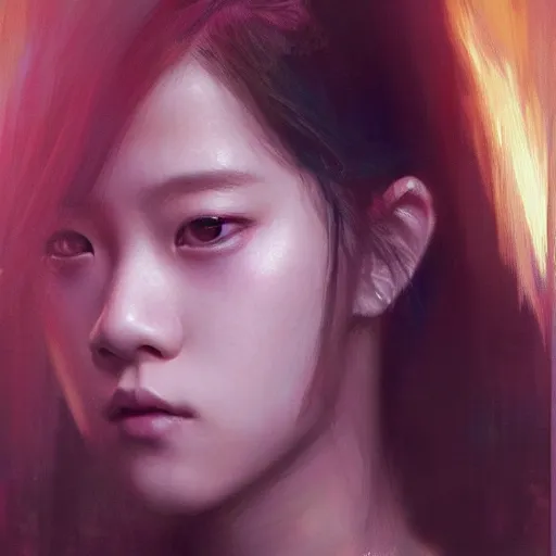 Image similar to jisoo of blackpink, hyperrealistic portrait, bladerunner street, art of elysium by jeremy mann and alphonse mucha, fantasy art, photo realistic, dynamic lighting, artstation, poster, volumetric lighting, very detailed face, 8 k, award winning