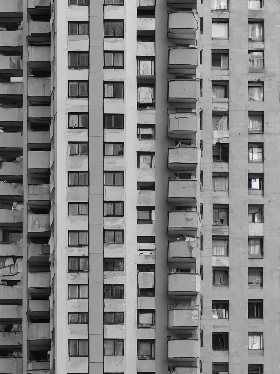 Image similar to full soviet apartment building, photo