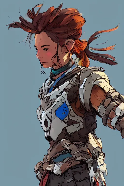 Image similar to combination suit armor aloy horizon forbidden west horizon zero dawn robot ninja mask helmet backpack tribal, art gta 5 comics, official fanart behance hd artstation by jesper ejsing, by rhads, makoto shinkai and lois van baarle, ilya kuvshinov, ossdraws radiating a glowing aura cgi rtx 2 0 2 2