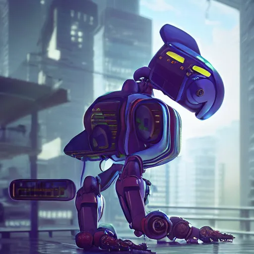 Image similar to parrot robot from the Transformer anime, a collaboration between Michael Bay and Hayao Miyazaki, 8k, sharp focus, trending on artstation, aesthetic!!!!!!, rendered on octane, highly detailed, ultra HD, unreal engine, elegant, intricate,