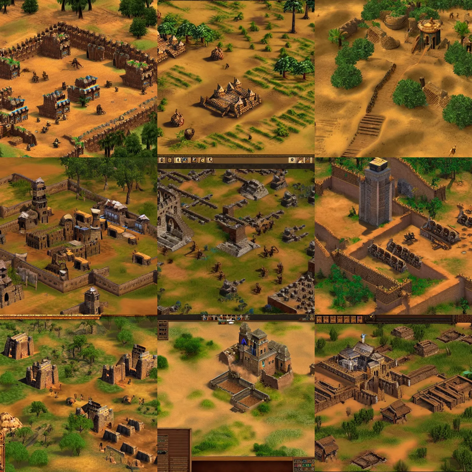 Prompt: screenshot of the Mali civilization in Age of Empires II: Definitive Edition, 2019