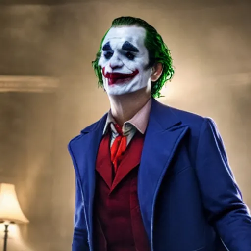 Image similar to film still of Ted Cruz as joker in the new Joker movie