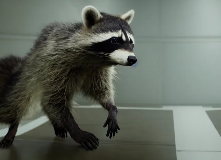 Prompt: film still of Rocket Racoon in Interstellar, 4k