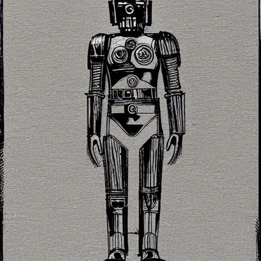 Image similar to sketch of c - 3 p 0 by leonardo da vinci