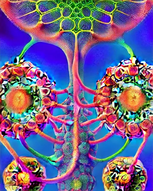 Prompt: poster of stem cells, close up details, intrinsic, drawn by Ernst Haeckel, psychedelic colorful, beeple rendering, written by HP Lovecraft