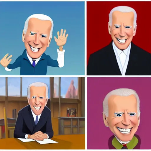 Image similar to joe biden charicature by disney pixar