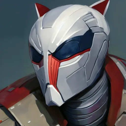 Image similar to greg manchess portrait painting of armored spiderman ultraman grey fox from metal gear cyborg gay japanese - american hybrid as overwatch character, medium shot, asymmetrical, profile picture, organic painting, sunny day, matte painting, bold shapes, hard edges, street art, trending on artstation, by huang guangjian and ail elvgren and sachin teng