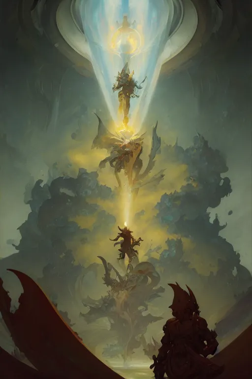 Image similar to sacred text concept design by peter mohrbacher and craig mullins and hiroshi yoshida and james jean and frank frazetta and michael whelan and andreas rocha