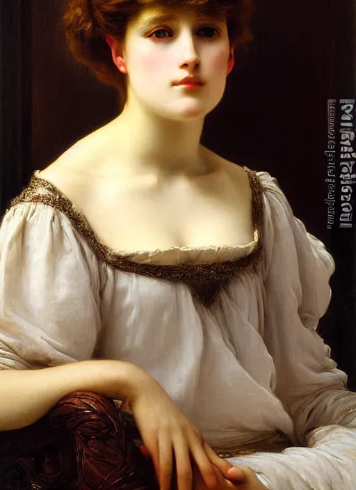 Image similar to a portrait of a pretty young lady by alexandre cabanel