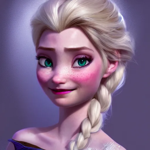 Image similar to elsa from frozen, hyper realistic, hyper detailed, digital art, trending in artstation, cinematic lighting, studio quality, smooth render, unreal engine 5 rendered, octane rendered, art style by klimt and nixeu and ian sprigger and wlop and krenz cushart