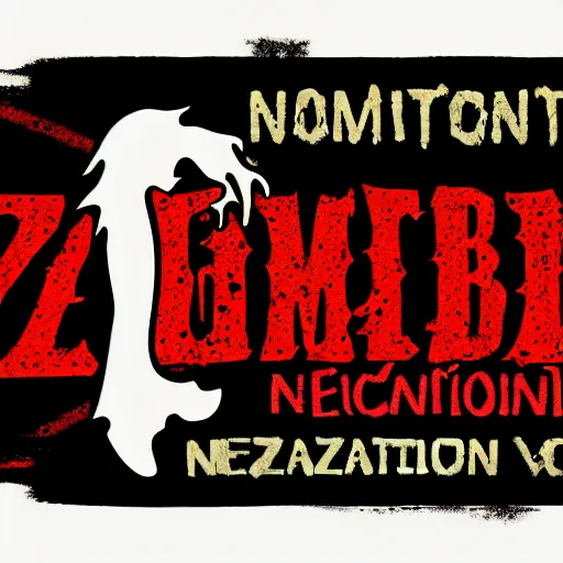 Image similar to zombie nation logo. vector graphics illustrated by jim davis