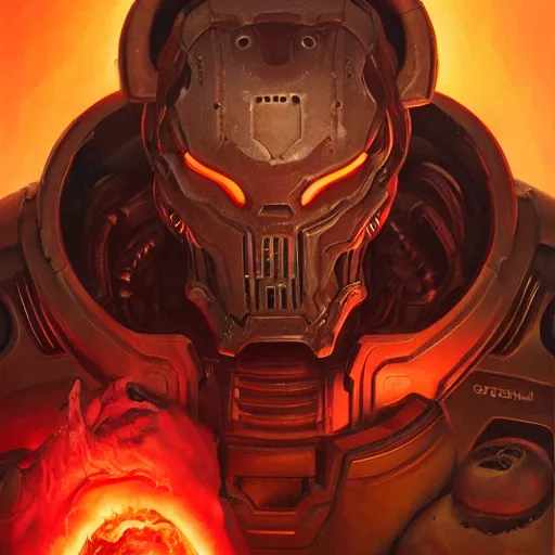 Image similar to doom eternal, gigachad, painted by stanley lau, painted by greg rutkowsk, i painted by stanley, artgerm, masterpiece