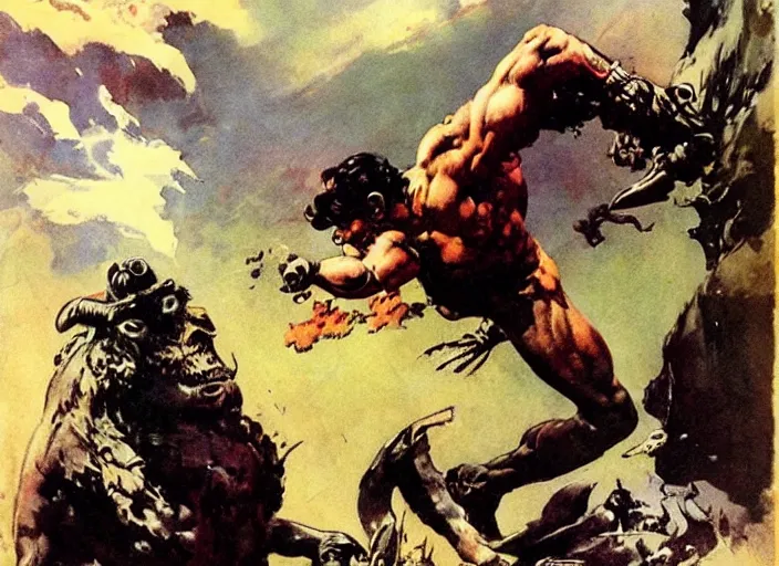 Prompt: by frazetta