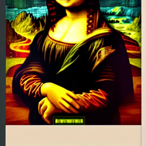 Image similar to mona lisa made in minecraft