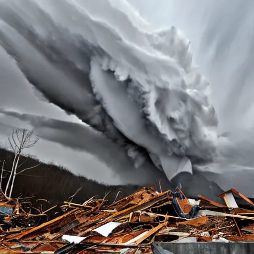 Prompt: appalachian demolition deathspark tornado
