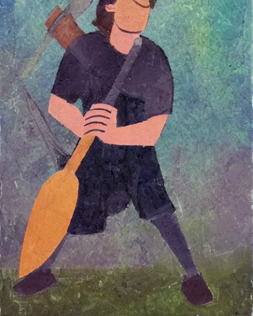 Image similar to noob ord wielding an axe