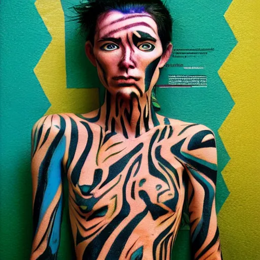 Image similar to schizophrenic superhuman, lush detail, national geographic