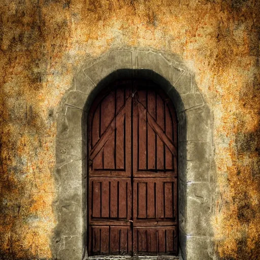 Image similar to the door to darkness from kingdom hearts in italy, digital photography, highly detailed, panning shot