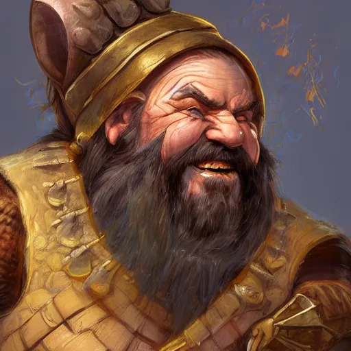 Prompt: a detailed portrait of an old dwarf warrior, by justin gerard, digital art, realistic painting, dnd, character design, trending on artstation
