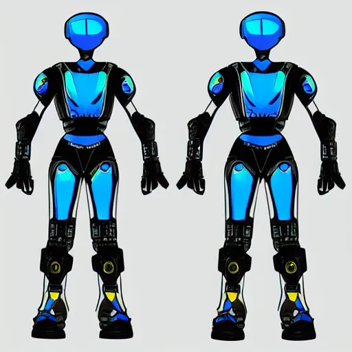 Image similar to T-posing image of a futuristic personal defense mech suit, technical drawing, blueprints, Digital art, detailed