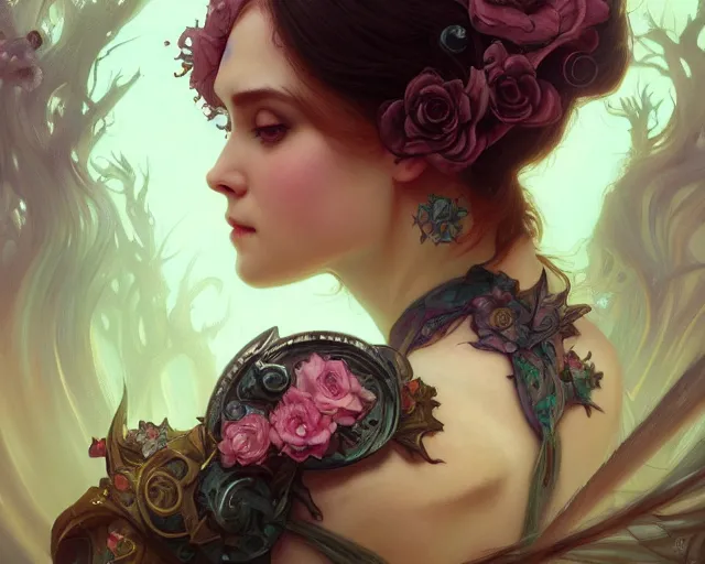 Image similar to photography of mab graves, deep focus, d & d, fantasy, intricate, elegant, highly detailed, digital painting, artstation, concept art, matte, sharp focus, illustration, hearthstone, art by artgerm and greg rutkowski and alphonse mucha