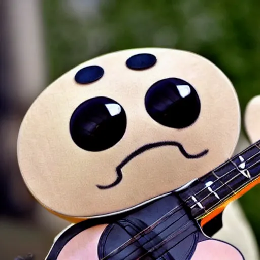 Image similar to lucas the spider plays the guitar,