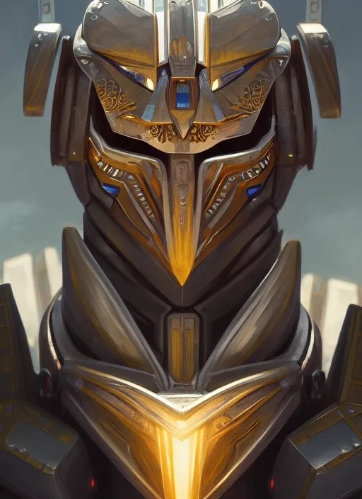 Image similar to symmetry!! portrait of a warrior transformers robot, midsommar style, intricate, elegant, highly detailed, digital painting, artstation, concept art, smooth, sharp focus, illustration, art by artgerm and greg rutkowski and alphonse mucha, 8 k