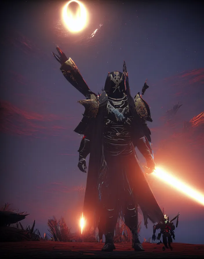 Prompt: god of darkness in destiny by bungie