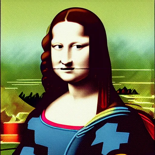 Image similar to a portrait of super - mario!!!!!! in the style of ( ( ( ( mona lisa ) ) ) ) painting by da vinci