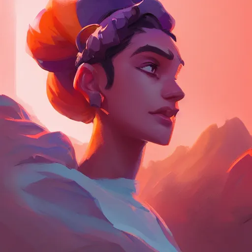 Image similar to profile portrait, maya ali mage, gloomhaven, dynamic lighting, gaudy colors, octane render aesthetic, matte painting concept art, official fanart behance hd artstation by jesper ejsing, by rhads and makoto shinkai and lois van baarle and ilya kuvshinov and rossdraws