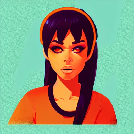 Image similar to 2 d character design, female rapper, vector art, digital art, portrait, 4 k, 8 k, sharp focus, smooth, illustration, concept art, music artist