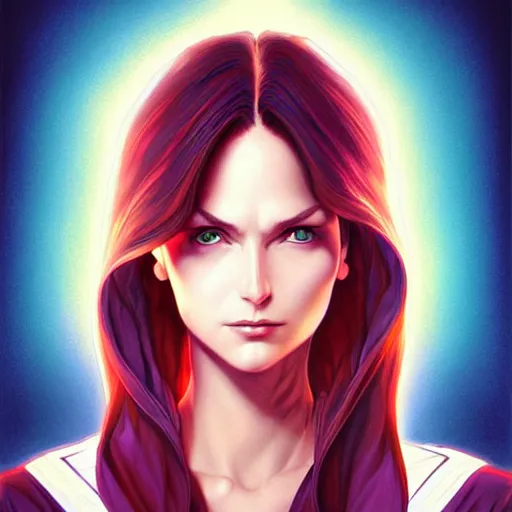 Prompt: portrait of a powerful pretty woman with wings, digital art,, concept art, smooth, sharp focus, illustration, symmetry face, fine details. art by alex ross, brittney lee, anime - h 6 4 0