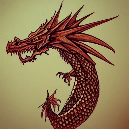 Prompt: “fire breathing dragon, Diagrammatic Drawing”