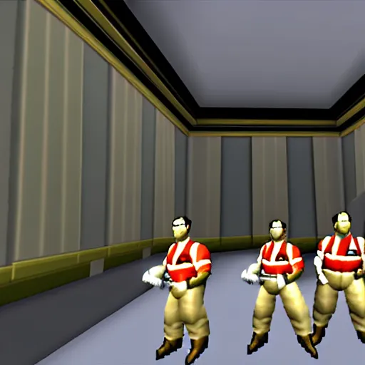 Image similar to ghostbusters, nintendo 6 4 screenshot, low poly, aliased