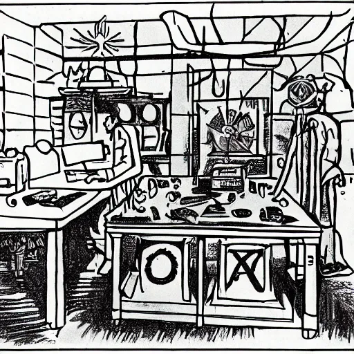 Prompt: occult laboratory