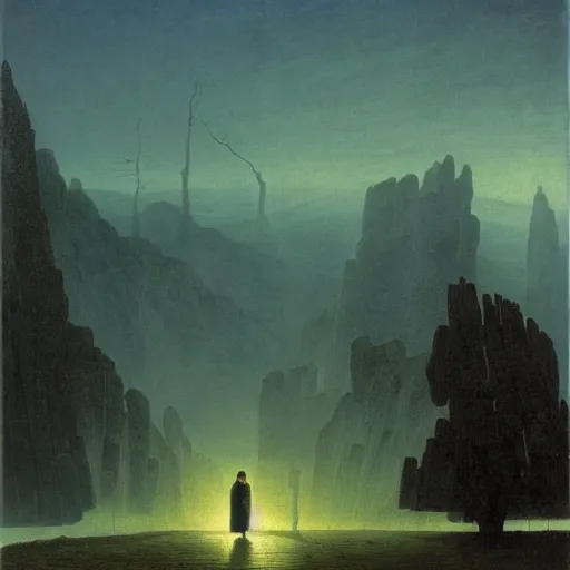 Image similar to the last signal of life, by Caspar David friedrich