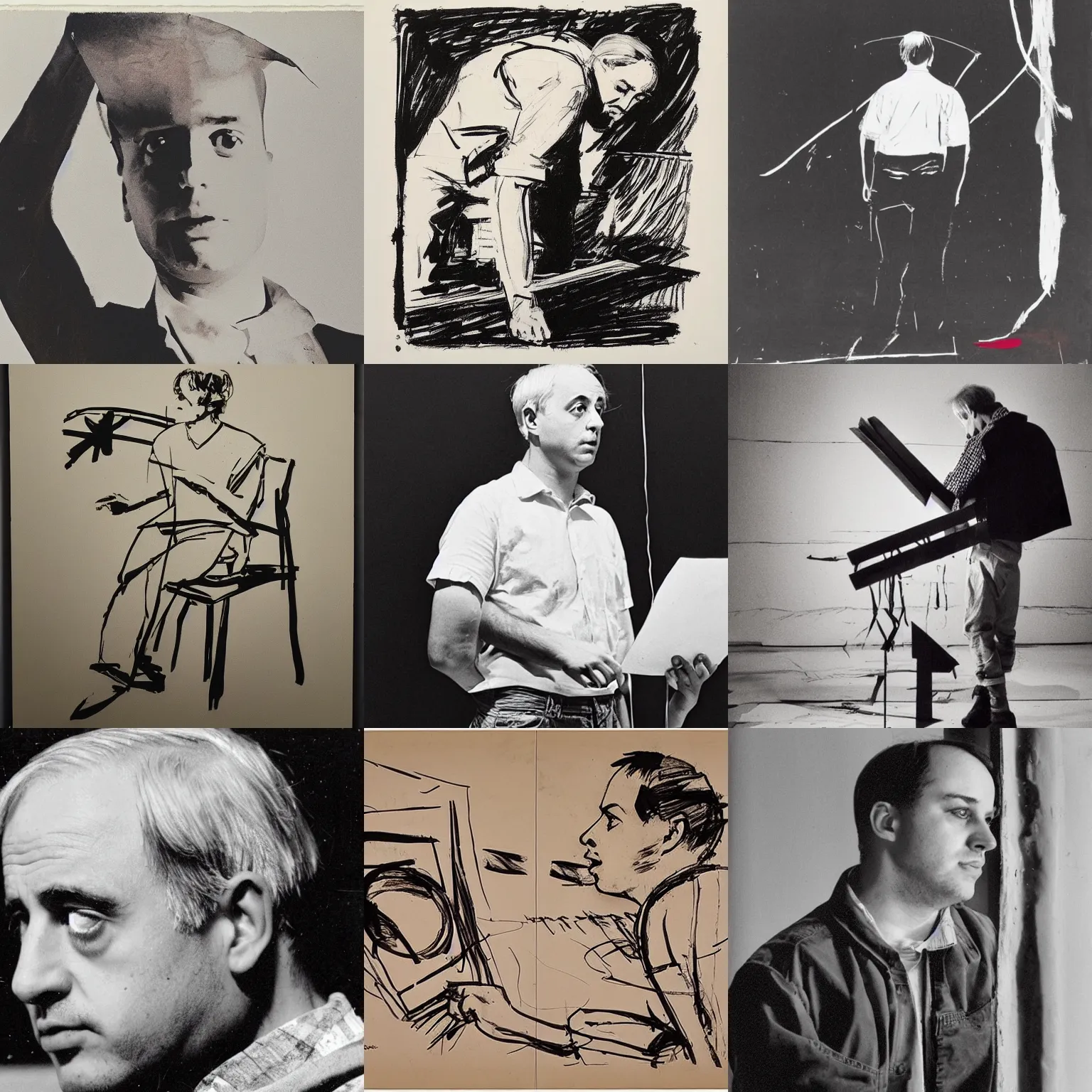 Prompt: young william kentridge