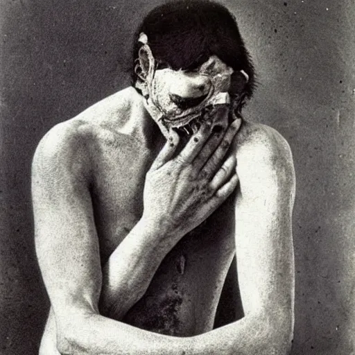 Image similar to a human infected with bubonic plague, medical pictures showing their symptoms.