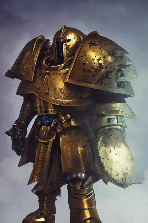 Image similar to armor portrait heros warhammer 4 0 k horus heresy fanart - the primarchs emperor by johannes helgeson animated with vfx concept artist & illustrator global illumination ray tracing hdr fanart arstation zbrush central hardmesh 8 k octane renderer comics stylized