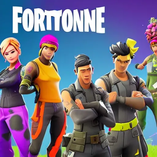 Image similar to fortnite x genshin impact crossover game