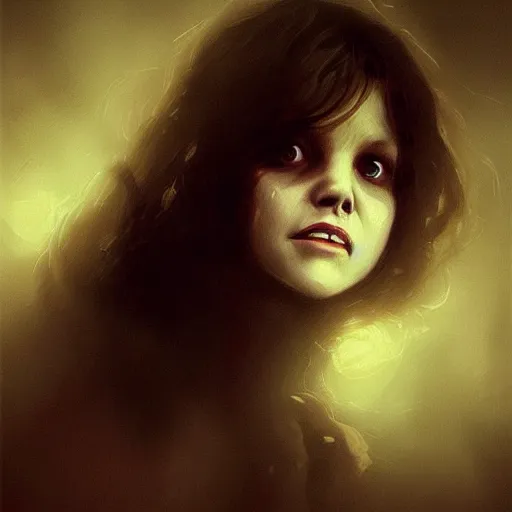 Prompt: A beautiful picture of Regan macneil from the exorcist by greg rutkowski and Kalin Popov, trending on artstation