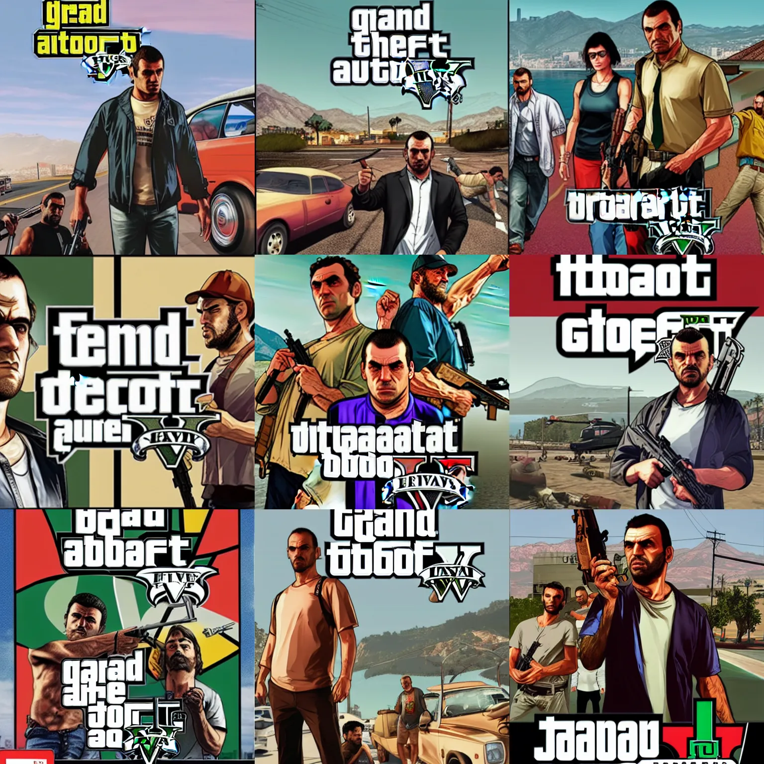 Prompt: Basque country terrorist on GTA V cover art