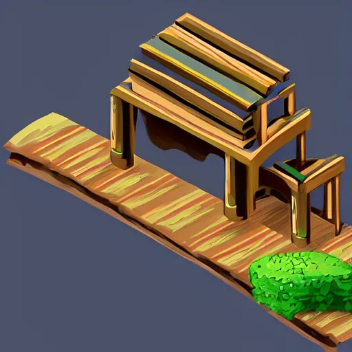 Prompt: isometric pipe organ video game concept art, unique, organic, award winning