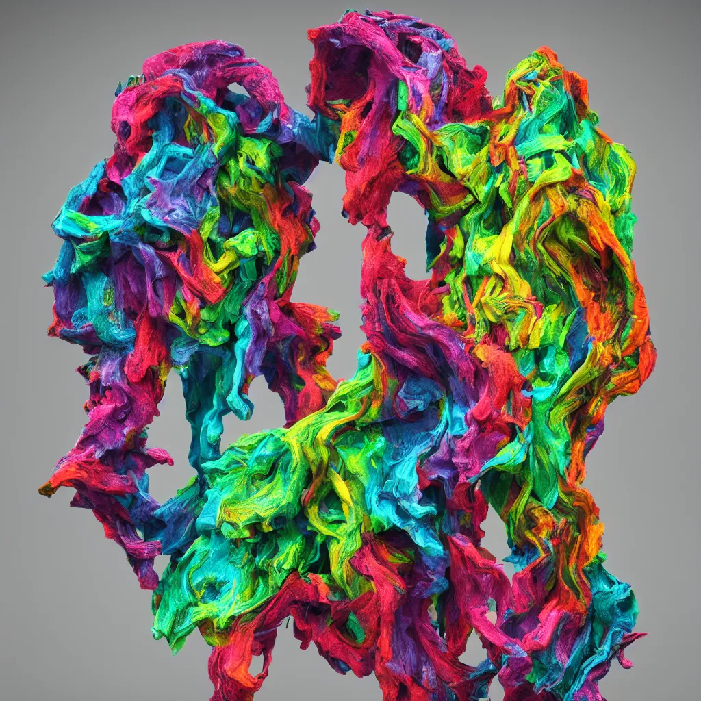 Image similar to painful pleasures by lynda benglis, octane render, colorful, 4 k, 8 k