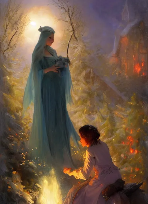 Image similar to the witch of frost by kev walker and vladimir volegov and alexander averin and delphin enjolras and daniel f. gerhartz