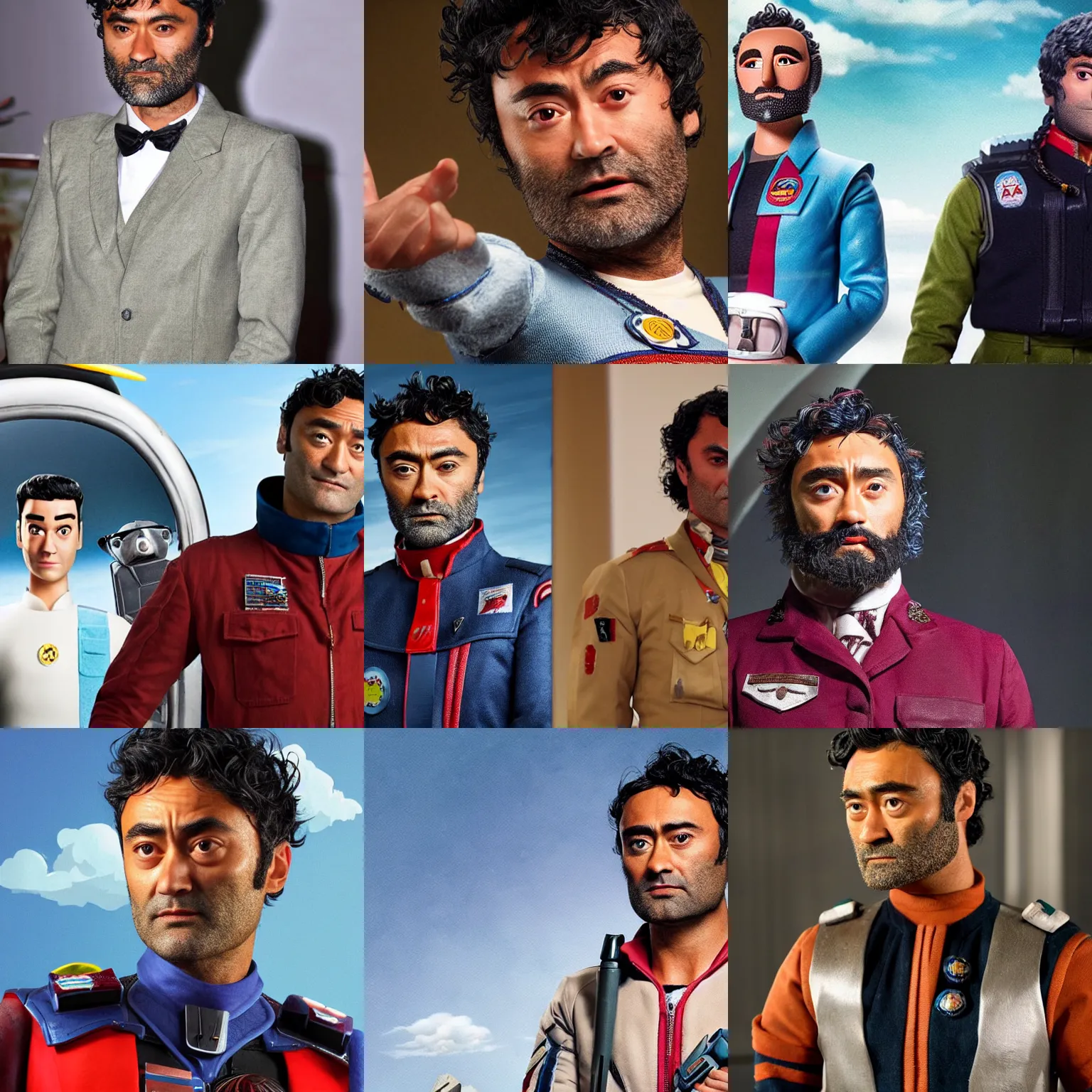 Prompt: taika waititi as a character on thunderbirds