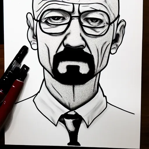 Image similar to walter white as a death note shinigami, mid portrait, high quality, trending on artstation, 4 k