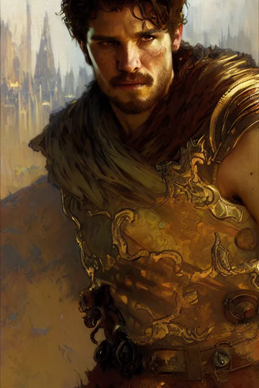 Image similar to attractive man, game of thrones, painting by gaston bussiere, craig mullins, greg rutkowski, alphonse mucha