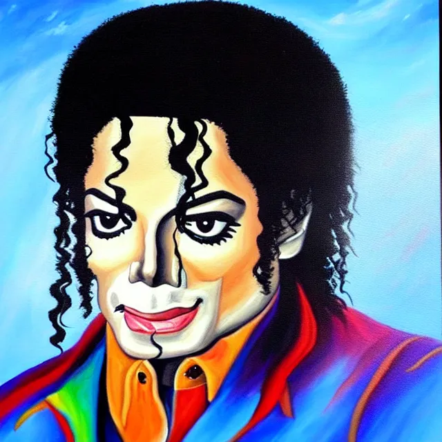 Image similar to a beautiful painting michael jackson, by alberto mielgo movie jibaro